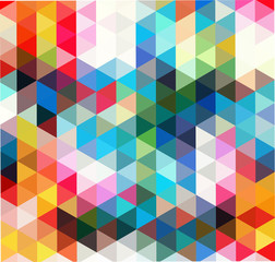 Wall Mural - Multi-color geometric triangular low poly low poly style. Gradient background.