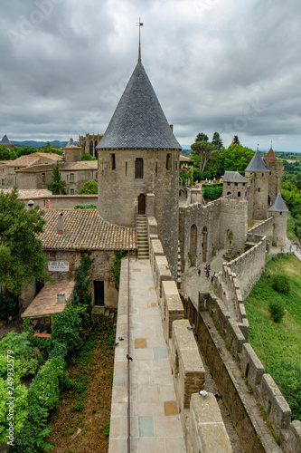 Plakat Średniowieczny zamek Carcassonne, Francja