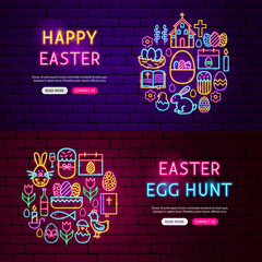 Wall Mural - Happy Easter Website Banners