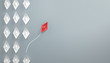 © Studio_East - paper boat leadership concept - red paper boat leading the row