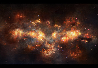 Wall Mural - artistic abstract multicolored smooth glowing nebula galaxy background