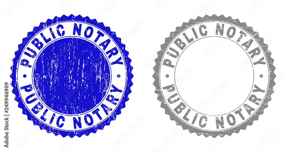 Grunge PUBLIC NOTARY stamp seals isolated on a white background ...