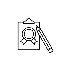 Poster - clipboard, file, pen icon. Element of marketing for mobile concept and web apps icon. Thin line icon for website design and development, app development. Premium icon