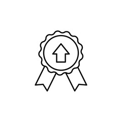 Poster - success, medal, quality icon. Element of marketing for mobile concept and web apps icon. Thin line icon for website design and development, app development. Premium icon
