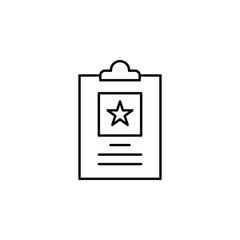 Poster - clipboard, file, star icon. Element of marketing for mobile concept and web apps icon. Thin line icon for website design and development, app development. Premium icon