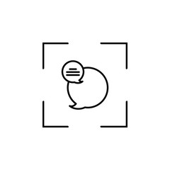 Poster - chat bubble, conversation icon. Element of marketing for mobile concept and web apps icon. Thin line icon for website design and development, app development. Premium icon