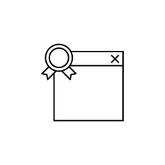 Poster - award, browser, web, winner icon. Element of marketing for mobile concept and web apps icon. Thin line icon for website design and development, app development. Premium icon