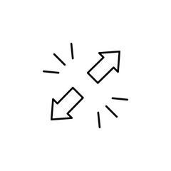 Poster - arrows, expand, zoom icon. Element of marketing for mobile concept and web apps icon. Thin line icon for website design and development, app development. Premium icon
