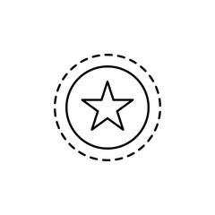 Poster - star, marketing, identity icon. Element of marketing for mobile concept and web apps icon. Thin line icon for website design and development, app development. Premium icon
