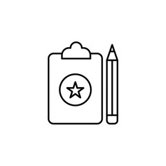 Poster - planning, pen, file icon. Element of marketing for mobile concept and web apps icon. Thin line icon for website design and development, app development. Premium icon