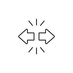 Poster - choice, navigation, arrow icon. Element of marketing for mobile concept and web apps icon. Thin line icon for website design and development, app development. Premium icon