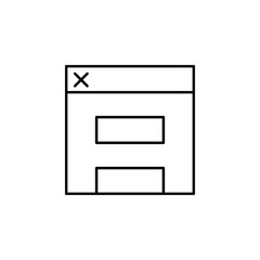 Poster - pop up, browser, star, advertising icon. Element of marketing for mobile concept and web apps icon. Thin line icon for website design and development, app development. Premium icon