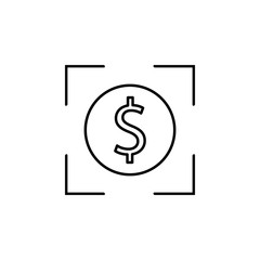 Poster - money, price, dollar icon. Element of marketing for mobile concept and web apps icon. Thin line icon for website design and development, app development. Premium icon