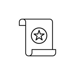 Poster - report, file, star icon. Element of marketing for mobile concept and web apps icon. Thin line icon for website design and development, app development. Premium icon