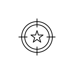 Poster - star, success, focus, goal icon. Element of marketing for mobile concept and web apps icon. Thin line icon for website design and development, app development. Premium icon