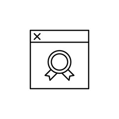 Poster - ribbon, medal, web icon. Element of marketing for mobile concept and web apps icon. Thin line icon for website design and development, app development. Premium icon