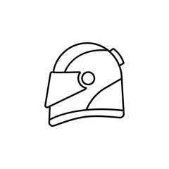 Poster - helmet, racing icon. Element of motor sport for mobile concept and web apps icon. Thin line icon for website design and development