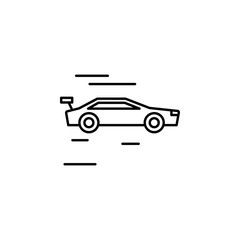 Poster - racing, car icon. Element of motor sport for mobile concept and web apps icon. Thin line icon for website design and development