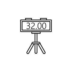Poster - timer, racing icon. Element of motor sport for mobile concept and web apps icon. Thin line icon for website design and development