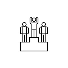 Poster - podium, racing icon. Element of motor sport for mobile concept and web apps icon. Thin line icon for website design and development