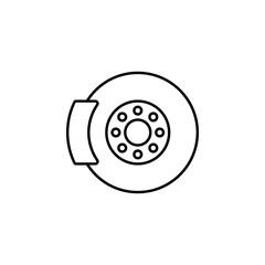 Poster - brakes, car, racing icon. Element of motor sport for mobile concept and web apps icon. Thin line icon for website design and development