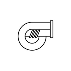 Poster - turbo icon. Element of motor sport for mobile concept and web apps icon. Thin line icon for website design and development