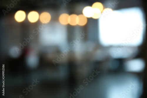 Cuadros en Lienzo Blurred view of modern comfortable office interior
