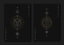Geometric Astrological Symbols Tarot Card