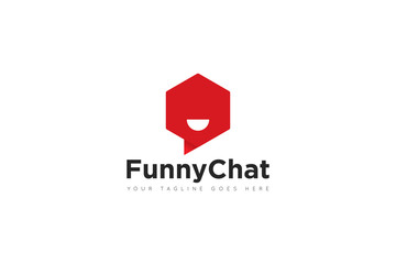 funny logo, funny chat. chat Logo Vector design Template. Vector Illustrator Eps.10