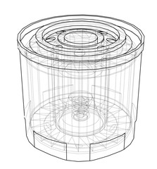 Aufkleber - vector oil filter concept