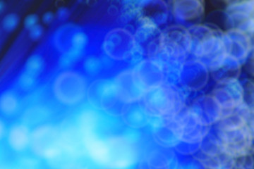Aufkleber - blue digital bokeh light background. modern round circle light.