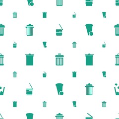 Wall Mural - trashcan icons pattern seamless white background