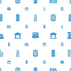 Leinwandbilder - town icons pattern seamless white background