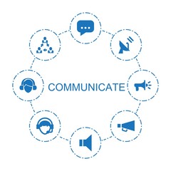 Poster - 8 communicate icons