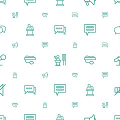 Poster - speak icons pattern seamless white background