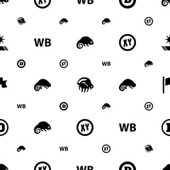 Sticker - logotype icons pattern seamless white background