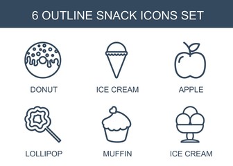 Poster - 6 snack icons