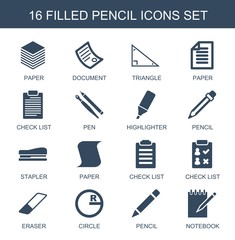 Wall Mural - pencil icons