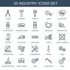 Canvas Print - 25 industry icons