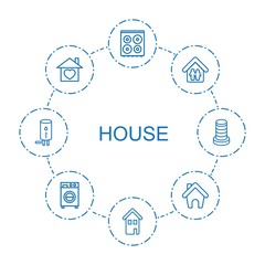 Poster - 8 house icons