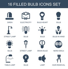 Poster - 16 bulb icons