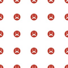 Sticker - crying emot icon pattern seamless white background