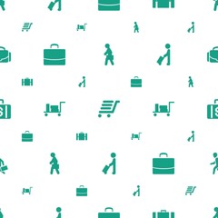 Canvas Print - briefcase icons pattern seamless white background