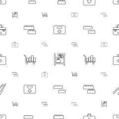 Poster - kit icons pattern seamless white background