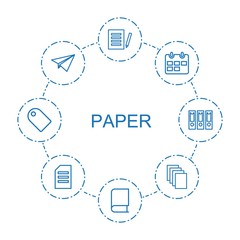 Poster - 8 paper icons