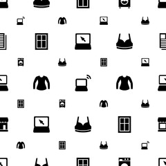 Poster - front icons pattern seamless white background