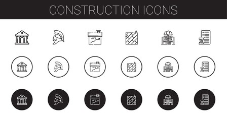 Wall Mural - construction icons set