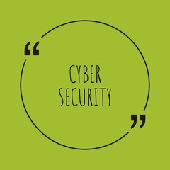 Poster - Cyber security word concept