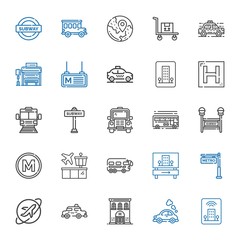 Wall Mural - taxi icons set