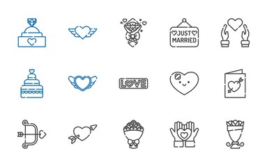 Sticker - marriage icons set